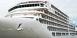 The passenger ship is moored in port The passenger ship is moored in port