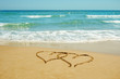 hearts in the sand