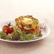 tomato and goat's cheese pudding