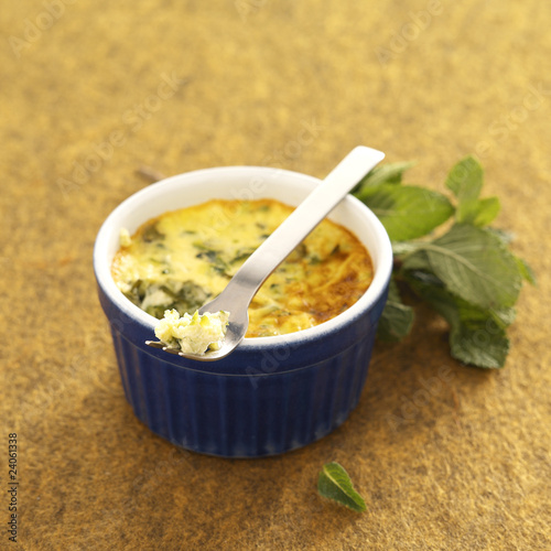 Photo: zucchini and mint flan zucchini and mint flan