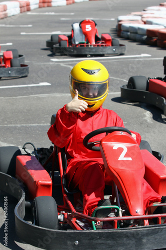 Photo: smiling young racer smiling young racer