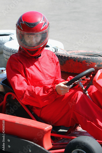Photo: smiling young racer smiling young racer