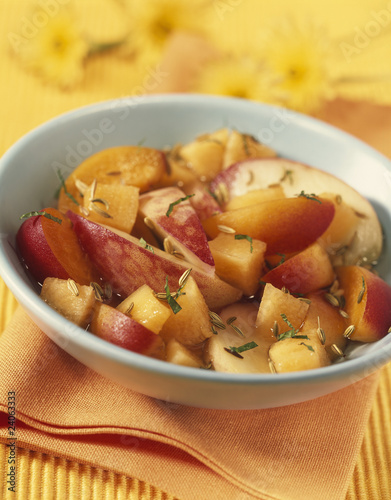 Photo: melon, peach and apricot fruit salad melon, peach and apricot fruit salad