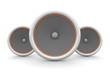 Three Speakers - Orange Design Three Speakers - Orange Design