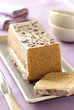 tea and blue flower cake