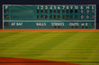 retro baseball scoreboard with blank Home and Visitor space