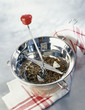 mixing the lentils with a puree maker