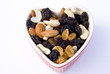 Photo: fruit and nuts in a heart shaped bowl fruit and nuts in a heart shaped bowl