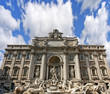 Trevi fountain on blue sky Trevi fountain on blue sky