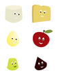 Happy food characters Happy food characters