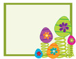 Easter eggs on springs background Easter eggs on springs background