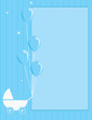 Baby stroller and balloon striped background Baby stroller and balloon striped background