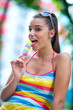 teen girl with ice cream