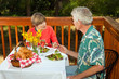 Couple Having Brunch Outdoors