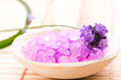 lavender flower and bath salt. spa and wellness