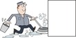 Floor cleaning cartoon