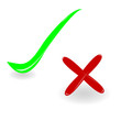 yes and no vector illustration