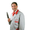 Metzgermeister mit Messer