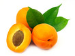 Fresh apricots on white background Fresh apricots on white background