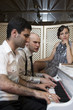 Playing the piano