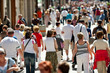 walking pedestrians
