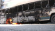 Video: Burning bus after riot, Bangkok, 2009 Burning bus after riot, Bangkok, 2009
