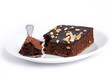 brownie square on plate dish