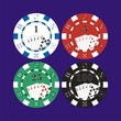 Poker Chips With Reflection