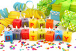 Birthday candles isolated on white background