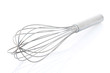 Fouet inox sur fond blanc Fouet inox sur fond blanc