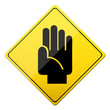 no entry, kein zutritt, sign, hand