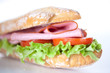 sandwich of ham lettuce and tomato