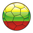 vector illustration of Lithuania flag on soccer ball