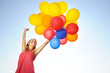 Photo: Woman with balloons Woman with balloons