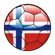 vector illustration of Norway flag on soccer ball