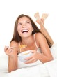 Breakfast in bed woman Breakfast in bed woman