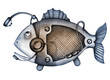 Alegory of a fish during a telephone conversation