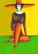 Lady in the orange hat