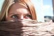 Silenced pretty blonde girl