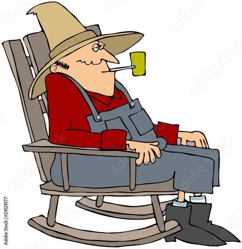 Illustration: Old Man In A Rocking Chair Old Man In A Rocking Chair
