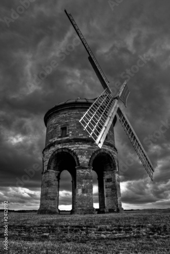 Photo: Chesterton Windmill, dark grey stormy weather and dark clouds Chesterton Windmill, dark grey stormy weather and dark clouds