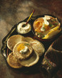 blinis with raw fish