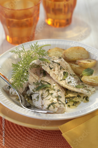 Photo: pan-fried whiting fillets with herbs pan-fried whiting fillets with herbs
