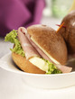 mortadelle,cheese and lettuce mini sandwich