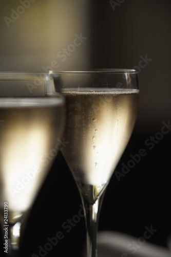Photo: two glasses of champagne two glasses of champagne