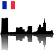 vector Marseille silhouette skyline with French flag vector Marseille silhouette skyline with French flag
