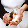 cutting the core out of the apple
