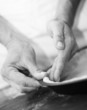 placing the pastry in the tart mould