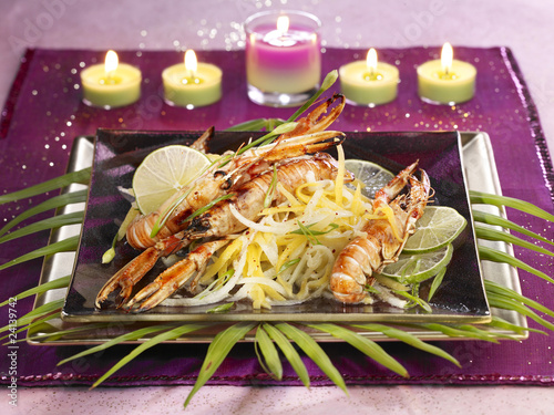 Photo: caramelized dublin bay prawn and papaya thai salad caramelized dublin bay prawn and papaya thai salad