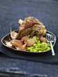 leg of lamb with broad beans and garlic